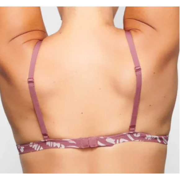 SKIMS By Kim Kardashian- FITS EVERYBODY Triangle BRALETTE | S, Raspberry Purple - Picture 2 of 9